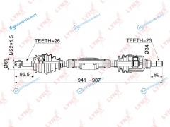 CD-1153 Привод в сборе | перед прав
