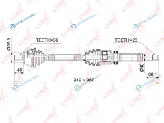 CD-1008 Привод в сборе | перед прав|