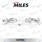 GC01160 Привод в сборе RENAULT LOGAN MCVLADA LARGUS левый (GKN 305362) GC01160