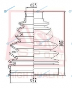 ASBT-PILRE Пыльник ШРУСа (комплект без смазки)