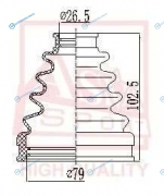 ASBT-INACV4 Пыльник ШРУСа внутренний (комплект без смазки)
