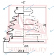 ASBT-108 Пыльник ШРУСа внутренний (комплект без смазки)