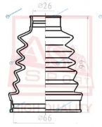 ASBT-INTG Пыльник ШРУСа внутренний (комплект без смазки)