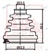 ASBT-2120 Пыльник ШРУСа (комплект без смазки)
