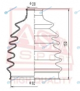 ASBT-5 Пыльник ШРУСа (комплект без смазки)