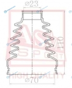 ASBT-ING41 Пыльник ШРУСа внутренний (комплект без смазки)