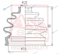 ASBT-FF2 Пыльник ШРУСа внешний (комплект без смазки)