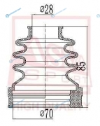 ASBT-INZZE15 Пыльник ШРУСа (комплект без смазки)