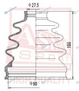 ASBT-135 Пыльник ШРУСа (комплект без смазки)