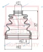 ASBT-INCD Пыльник ШРУСа внутренний (комплект без смазки)