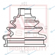 ASBT-98 Пыльник ШРУСа внешний (комплект без смазки)