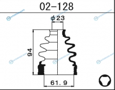 02-128 Пыльник ШРУСа внутреннего