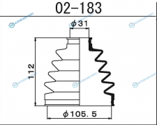 02-183 Пыльник ШРУСа внешнего