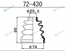 72-430 Пыльник ШРУСа внутреннего
