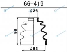 66-419 Пыльник ШРУСа внешнего