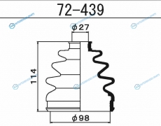 72-439 Пыльник ШРУСа внешнего