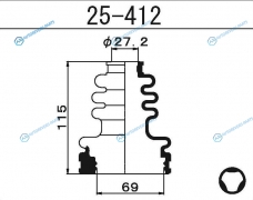 25-412 Пыльник ШРУСа внутреннего