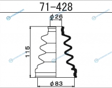 71-428 Пыльник ШРУСа внутреннего