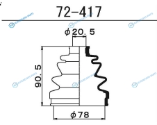 72-417 Пыльник ШРУСа внешнего
