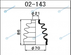 02-143 Пыльник ШРУСа внешнего