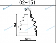 02-151 Пыльник ШРУСа внешнего