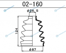 02-160 Пыльник ШРУСа внешнего