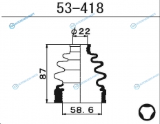 53-418 Пыльник ШРУСа внутреннего