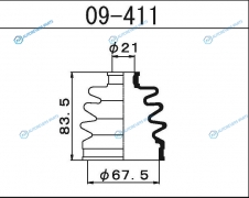 09-411 Пыльник ШРУСа внешнего