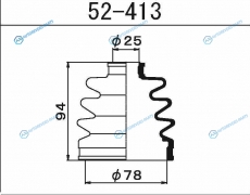 52-413 Пыльник ШРУСа внешнего