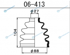 06-413 Пыльник ШРУСа внешнего