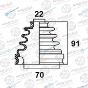 BD0113 Пыльник привода Avantech