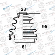 BD0122 Пыльник привода Avantech