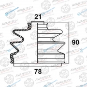 BD0304 Пыльник привода Avantech