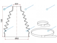 TC-114 Пыльник шруса наружный RENAULT LOGAN 10- NISSAN TEANA J32HYUNDAI CRETA 2.0 АКПП 15- 2WD4WD(2 хому
