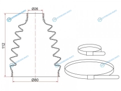 BKFD-022 Пыльник шруса наружный FR TOYOTA CAMRY ASV50 MMC ASX 10- 1.6 (2 хомута. термопластик)