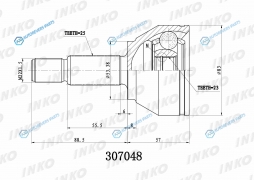 307048 ШРУС внешний 2523
