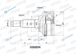 309083A ШРУС внешний 3322 ABS 47