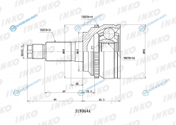 319064A ШРУС внешний 3136 ABS 44