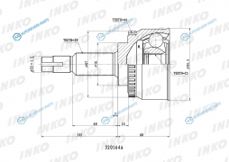 320164A ШРУС внешний 2925 ABS 44