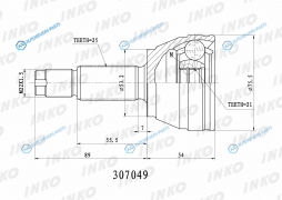 307049 ШРУС внешний 2521