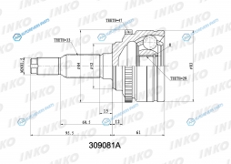 309081A ШРУС внешний 3329 ABS 47