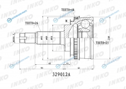 329012A ШРУС внешний 2625 ABS 48