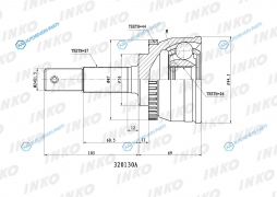 320130A ШРУС внешний 2726 ABS 44
