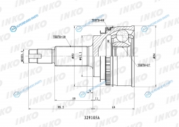 329105A ШРУС внешний 3027 ABS 48
