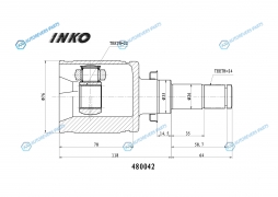 480042 ШРУС внутренний 2422 | лев