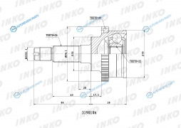 319010A ШРУС внешний 2622 ABS 44
