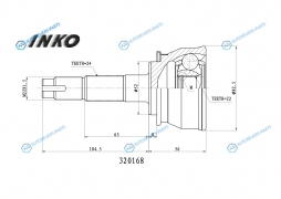320168 ШРУС внешний 2422