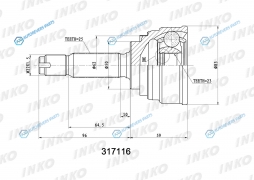 317116 ШРУС внешний 2523