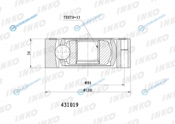 431019 ШРУС внутренний 33