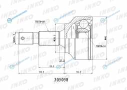 305058 ШРУС внешний 2834
